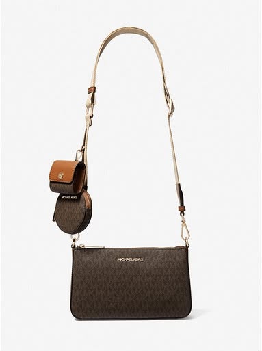 Michael Kors Jet Set Medium Signature Logo Crossbody Bag