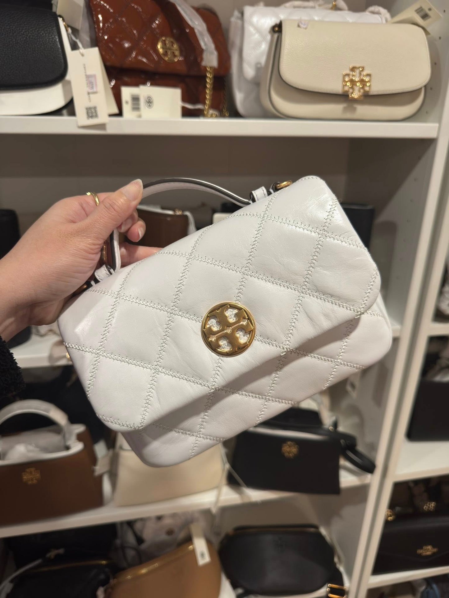Tory Burch Willa Mini Top Handle Bag.