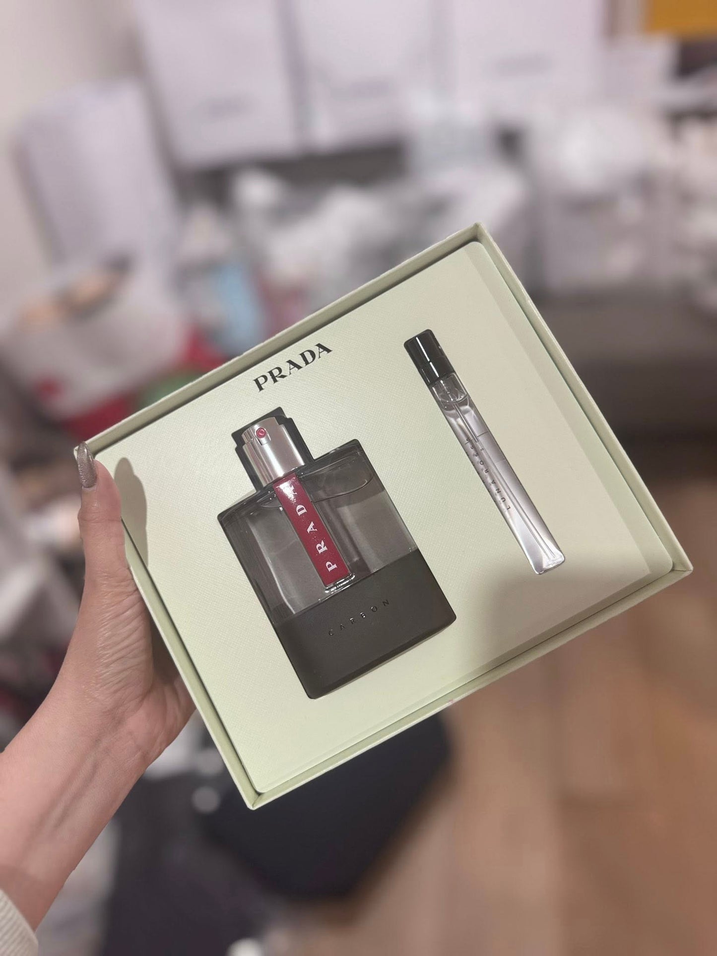 Prada Luna Rossa Carbon Eau de Toilette gift set 100ml