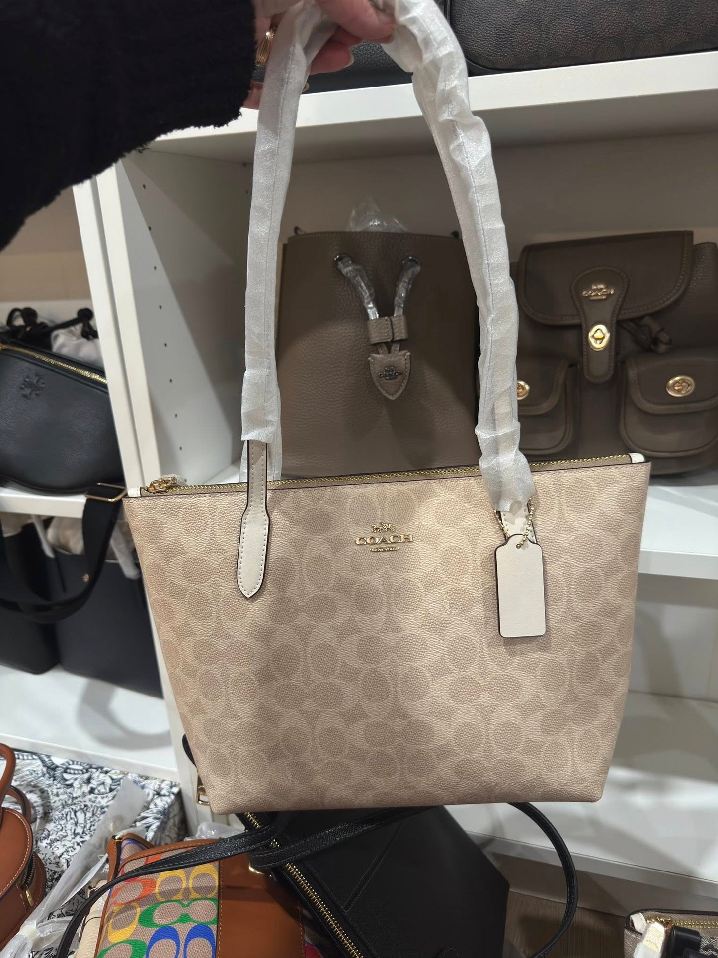 Coach Fiona Zip Tote Bag in Signature Canvas