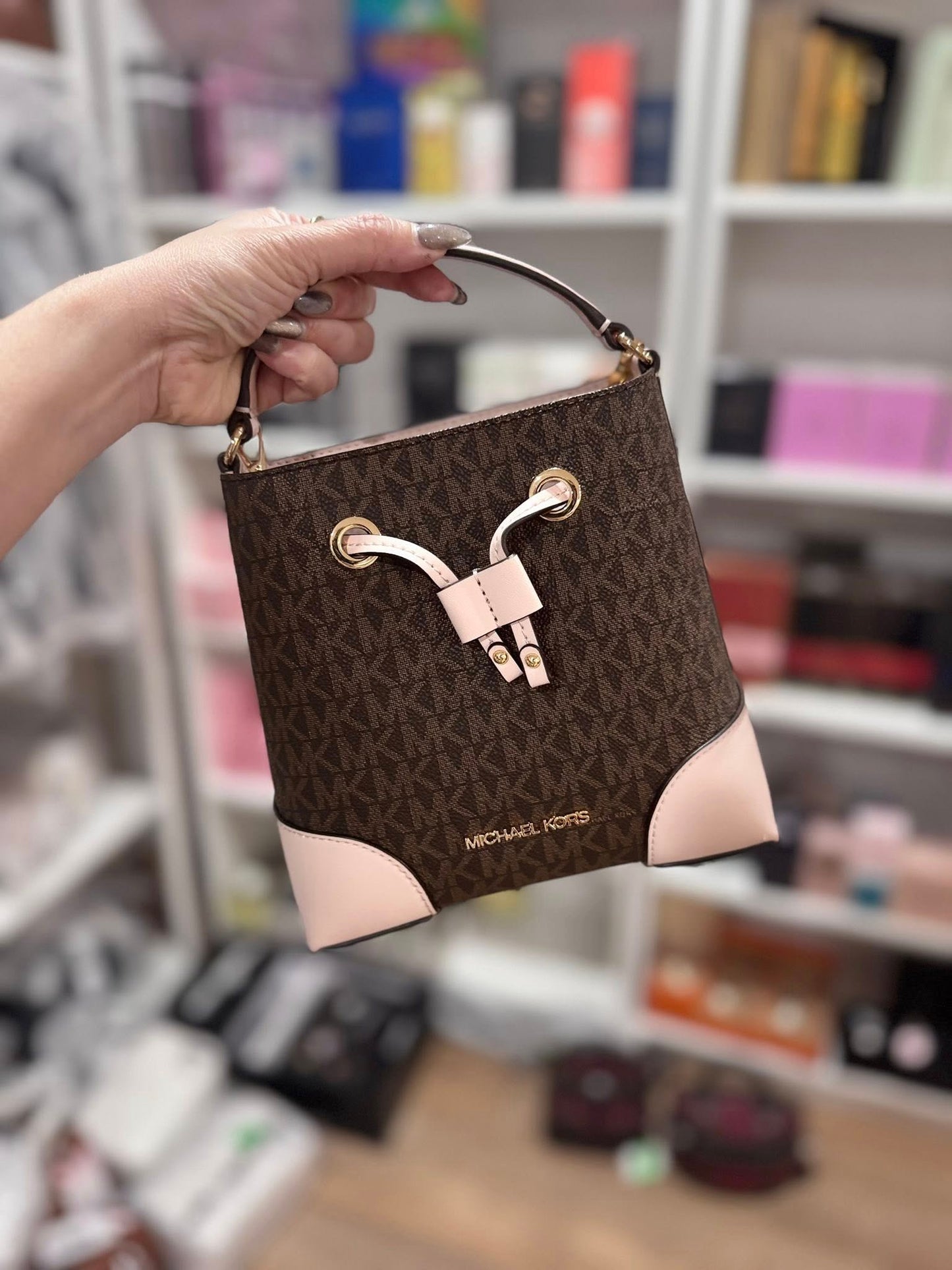 Michael Kors Mercer Small Logo Bucket Bag