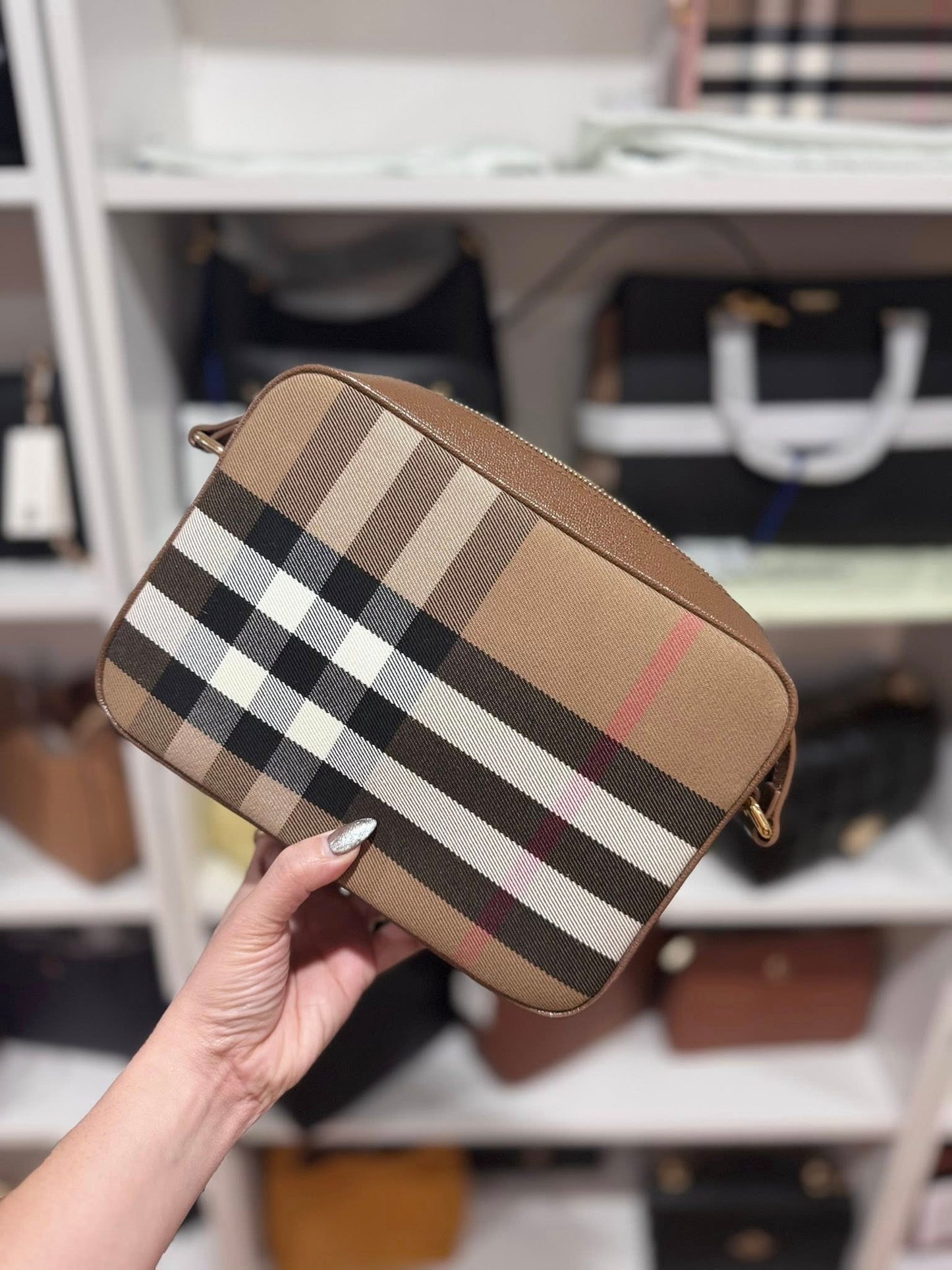 Burberry Check Camera Bag