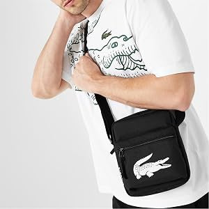 Lacoste vertical camera bag