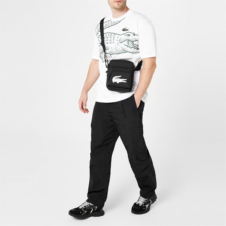 Lacoste vertical camera bag