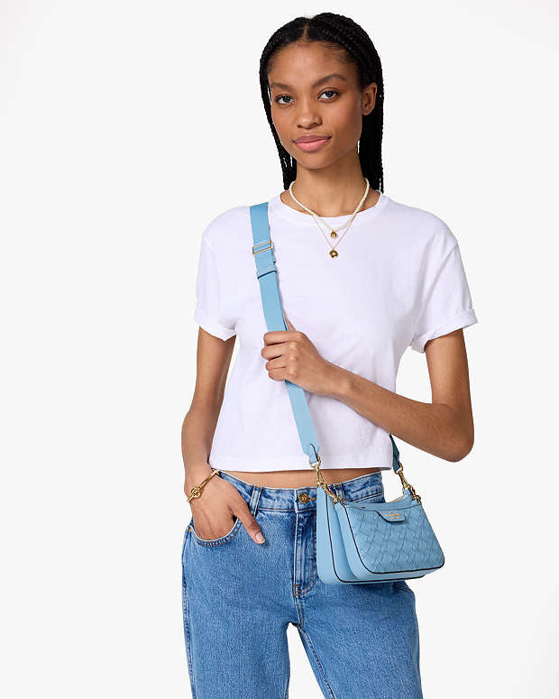 Katespade Duet Woven leather bag